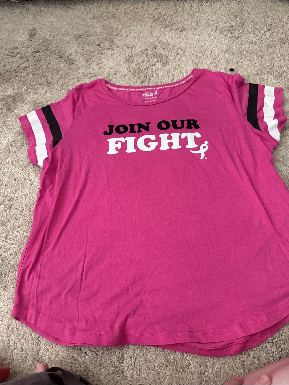Breast Cancer Women’s Pink 'Join Our Fight' Short Sleeve Tee